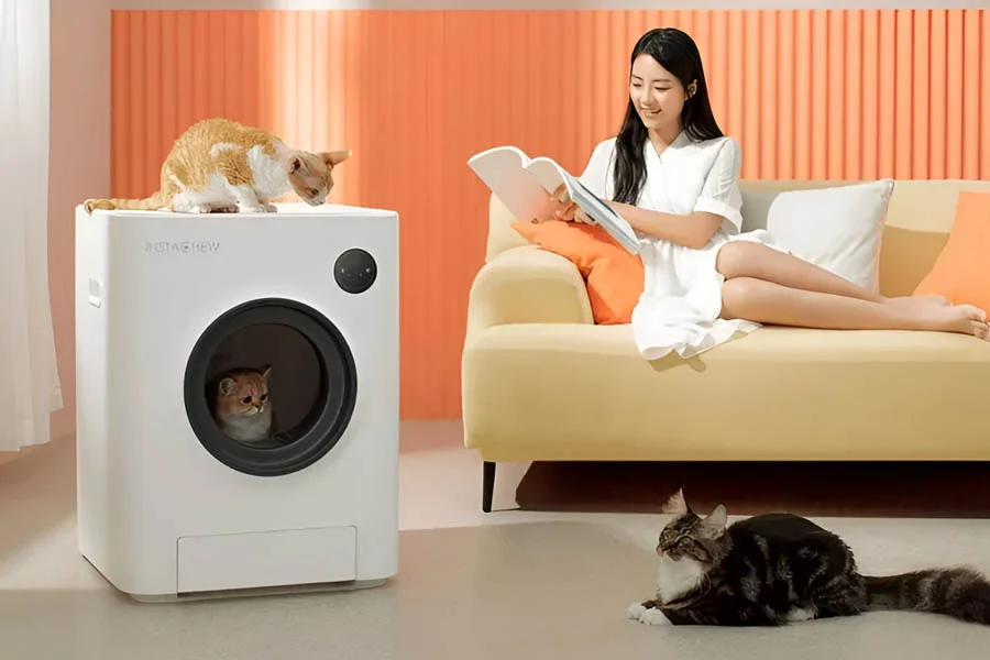 automatic self cleaning kitty litter box