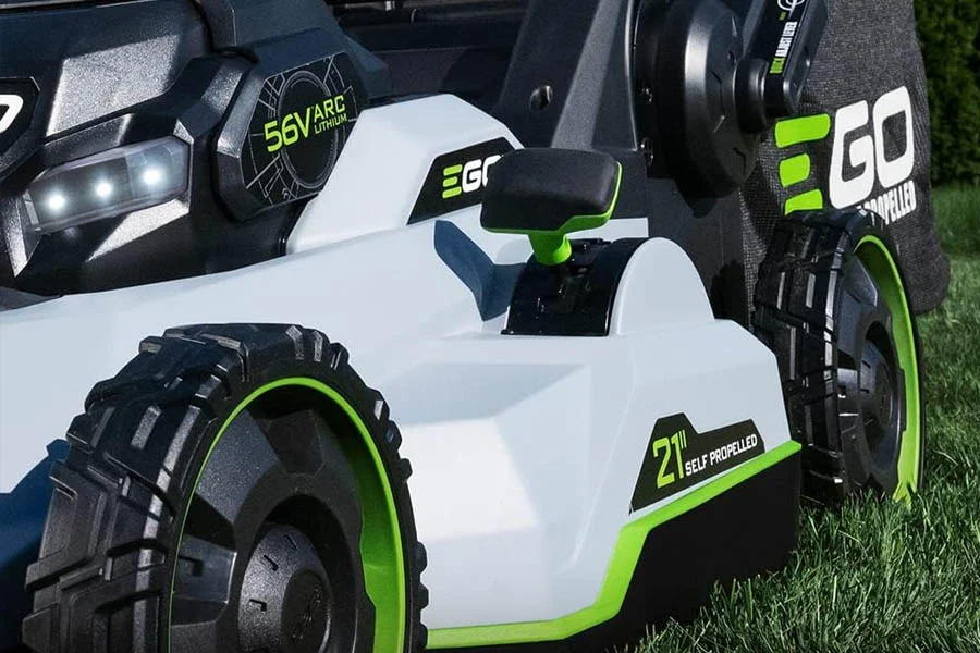 electric lawn mower with bag